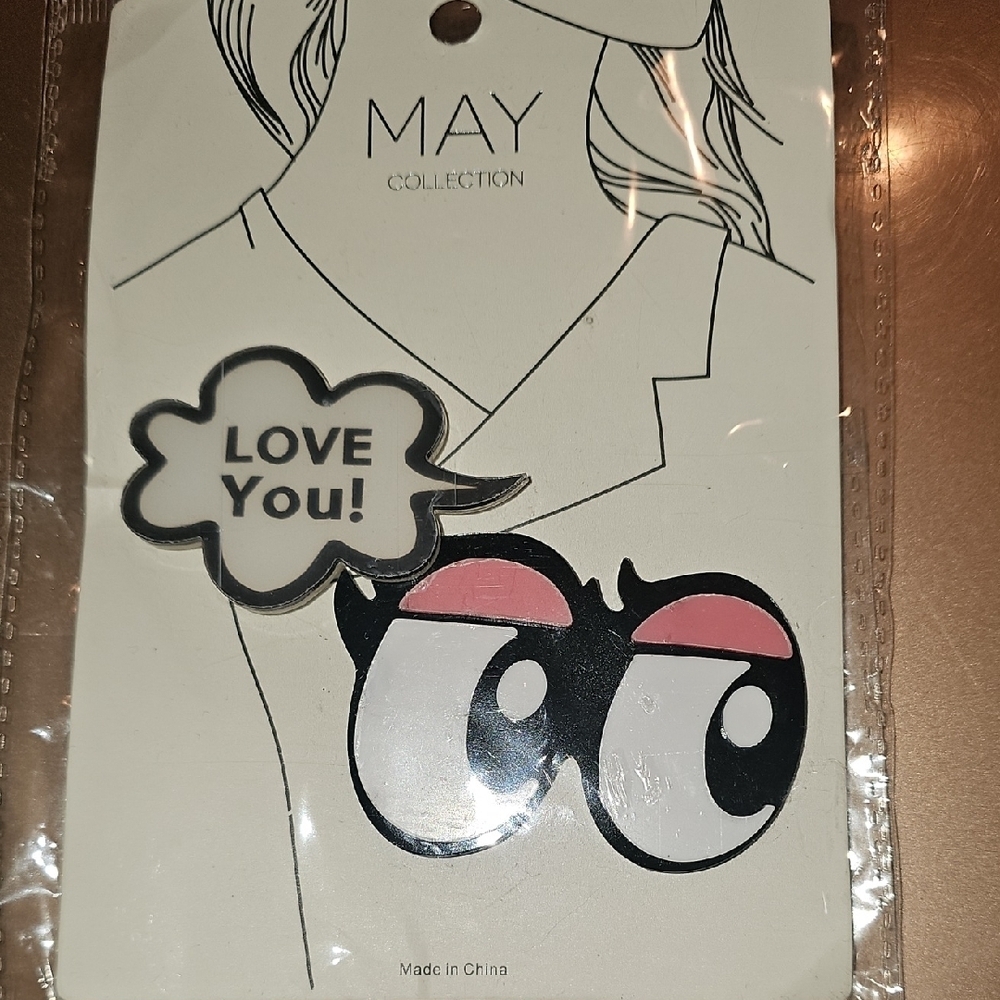 Kids Pink & Black Eye Patch Set - "Love You!"